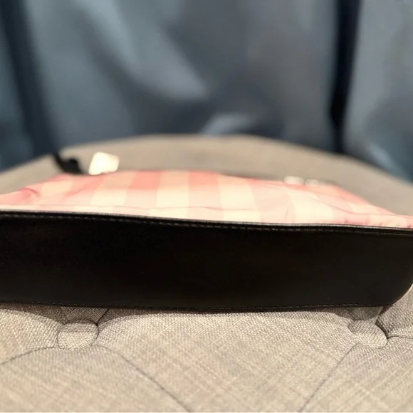 Victoria's Secret Pink and Black Striped Cosmetic Bag - Picture 5 of 5